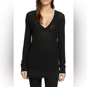Rag & Bone Elizabeth Small Black Sweater V neck